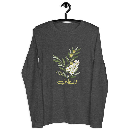 Adult Unisex Long Sleeve Graphic Olive Branch Tee